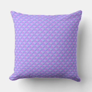 Elegante moderne blaue und violette Meerjungfrau Kissen