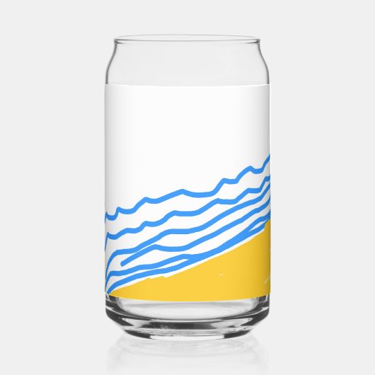 Elegante moderne Blue Beach Waves Dosenglas (Vorderseite)