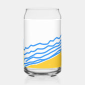 Elegante moderne Blue Beach Waves Dosenglas (Rückseite)