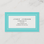 Elegante moderne Blue Business Card Visitenkarte (Rückseite)
