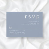 Elegante moderne Blue Wedding RSVP Card Karte
