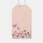 Elegante moderne Blume Butterflies Brautparty Geschenkanhänger (Rückseite)