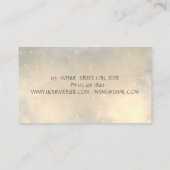 Elegante, moderne Blume, Glitzer Dress Visitenkarte (Rückseite)