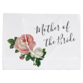 Elegante moderne Blume Rose Mutter der Braut Große Geschenktüte (Rückseite)
