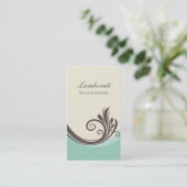 Elegante moderne Blume stilvolles nobles mit Visitenkarte (Stehend Vorderseite)