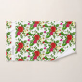 Elegante Moderne Blume und Schrift auf White Badhandtuch Set (Handtuch)