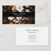 Elegante moderne Blume Visitenkarte (Vorne/Hinten)