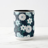 Elegante Moderne Blume Zweifarbige Tasse (Mittel)