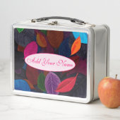 Elegante moderne Blumen ergänzen Ihren Text Metall Brotdose (Beispiel)