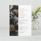 Elegante moderne Blumenfeier Einladung (Stehend Vorderseite)