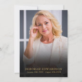 Elegante moderne Blumenfeier zum Foto des Lebens Einladung (Rückseite)