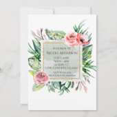 Elegante Moderne Blumenfreunde Einladungen (Rückseite)