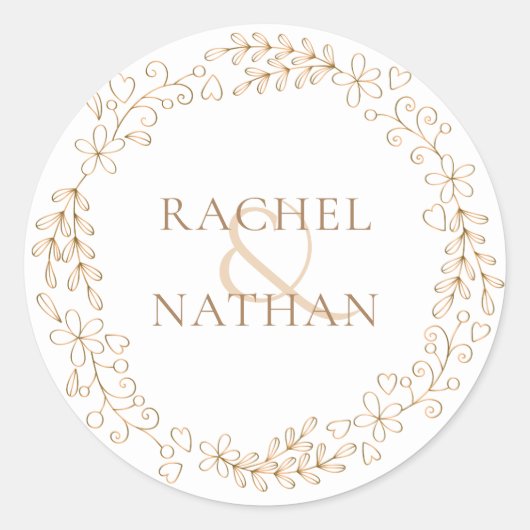 Elegante Moderne Blumengärten Runder Aufkleber (Vorderseite)