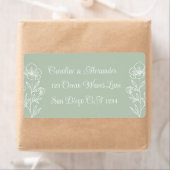 Elegante Moderne, blumengeschmückte Grüne Rücksend (Insitu)