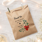 Elegante moderne Blumenhochzeit Danke Geschenktütchen (Ausgeschnitten)