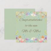 "Elegante moderne Blumenkarte Einladung (Vorne/Hinten)