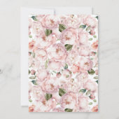 Elegante moderne Blumenspulendusche Einladung (Rückseite)