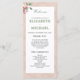 Elegante Moderne Blumenzitate Begrüßung Programm