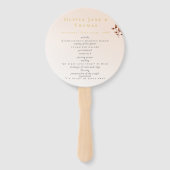 Elegante Moderne Blush Beige Orange Blumenzehen Fächer (Vorderseite)