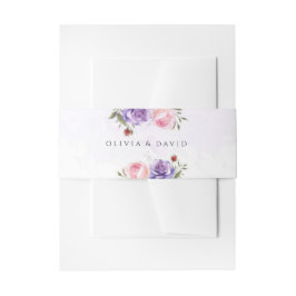 Elegante Moderne Blush Bloral Wedding Einladungsbanderole