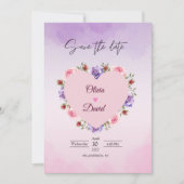 Elegante, moderne Blush-Blues-Hochzeit rettet das  Save The Date (Vorderseite)