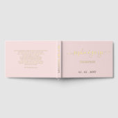 Elegante Moderne Blush Gold Wedding Gästebuch (Voll)