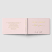 Elegante Moderne Blush Gold Wedding Gästebuch (Voll)