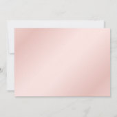Elegante Moderne Blush Pink und Gold Hochzeit Save The Date (Rückseite)