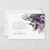 Elegante moderne Bohemische Hochzeit mit Flora Vie Dankeskarte (Rückseite)