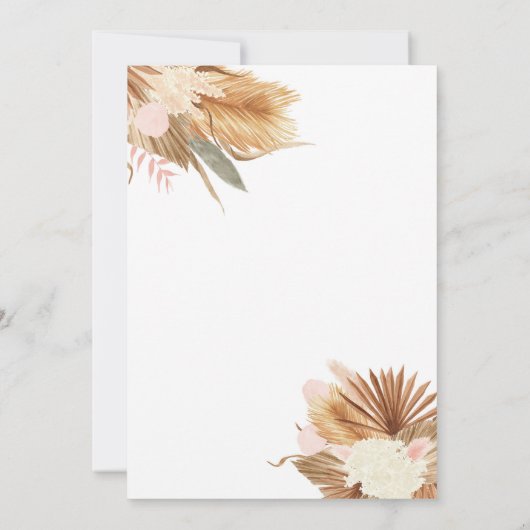 Elegante Moderne Boho Blumen Einladung zur Hochzei