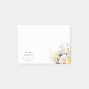 Elegante Moderne Boho Farbenfrohe Vintage Rose Post-it Klebezettel