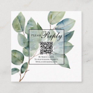 Elegante moderne boho grüne Landschaft Begleitkarte