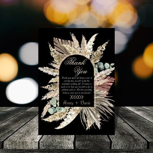 Elegante moderne boho terracotta DANK YOU CARDS Einladung