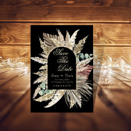 Elegante moderne boho terracotta Save the Date Einladung