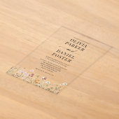 Elegante Moderne Boho Wildblume Wedding Acryleinladungen (Ablage )
