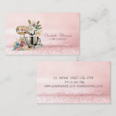 Elegante moderne Bokeh Bäckerei Kuchen Mixer Blume Visitenkarte (Vorne/Hinten)