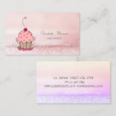 Elegante Moderne Bokeh Cake Süßigkeiten Visitenkarte (Vorne/Hinten)