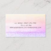 Elegante Moderne Bokeh Cake Süßigkeiten Visitenkarte (Rückseite)