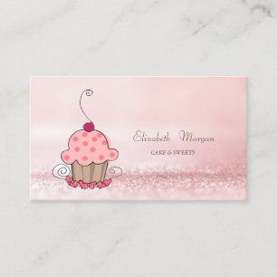 Elegante Moderne Bokeh Cake Süßigkeiten Visitenkarte