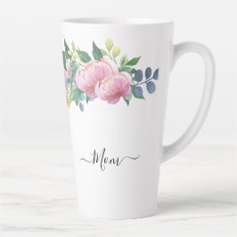 Elegante moderne botanisch-grüne Blume Milchtasse