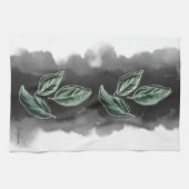 Elegante moderne botanische Blätter Geschirrtuch (Horizontal)