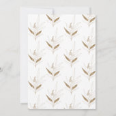 ELEGANTE MODERNE BOTANISCHE GOLD 2 INVITATION EINLADUNG (Rückseite)
