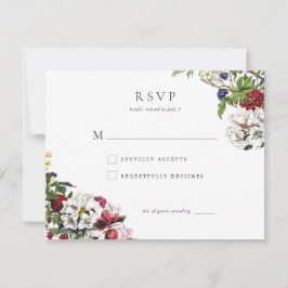 Elegante moderne botanische Grünanlagen RSVP Karte