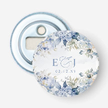 Elegante Moderne Botanische Hochzeit der Blauen Fl