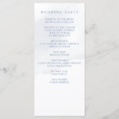 Elegante Moderne Botanische Hochzeit der Blauen Fl Programm (Rückseite)