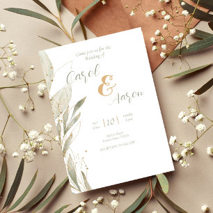 elegante, moderne botanische Hochzeit Flyer