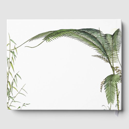 Elegante Moderne botanische Hochzeit Gästebuch (Rückseite)