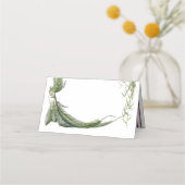 Elegante Moderne botanische Hochzeit Platzkarte (Rückseite)