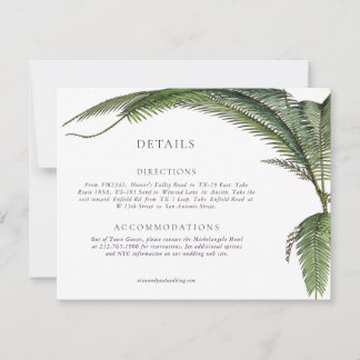 Elegante Moderne botanische Hochzeit RSVP Karte