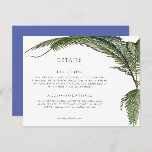 Elegante Moderne botanische Hochzeit RSVP Karte (Vorne/Hinten)